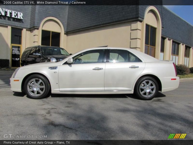 White Diamond Tricoat / Cashmere 2008 Cadillac STS V6