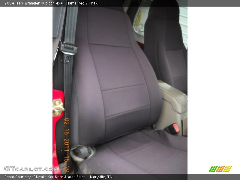 Flame Red / Khaki 2004 Jeep Wrangler Rubicon 4x4