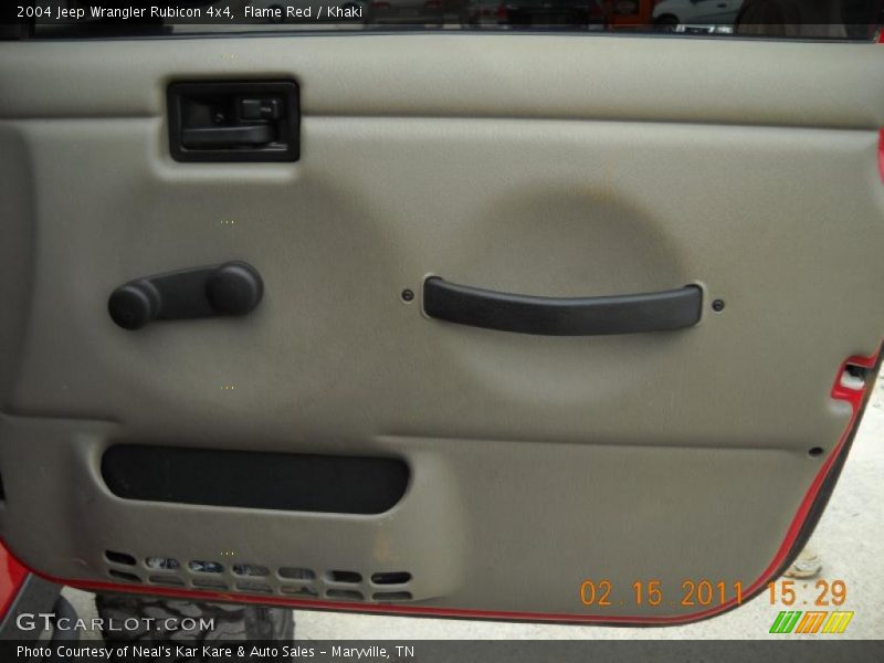 Flame Red / Khaki 2004 Jeep Wrangler Rubicon 4x4