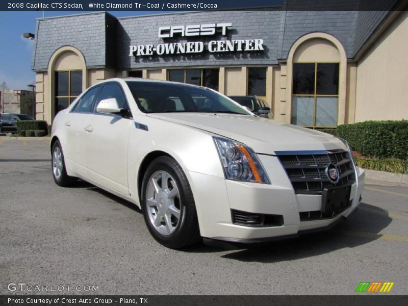 White Diamond Tri-Coat / Cashmere/Cocoa 2008 Cadillac CTS Sedan