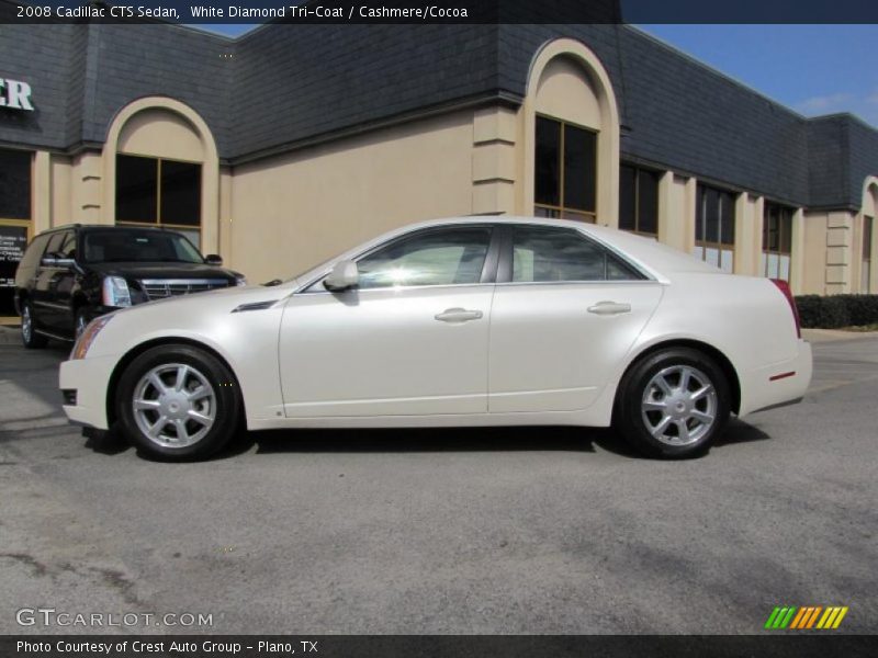White Diamond Tri-Coat / Cashmere/Cocoa 2008 Cadillac CTS Sedan