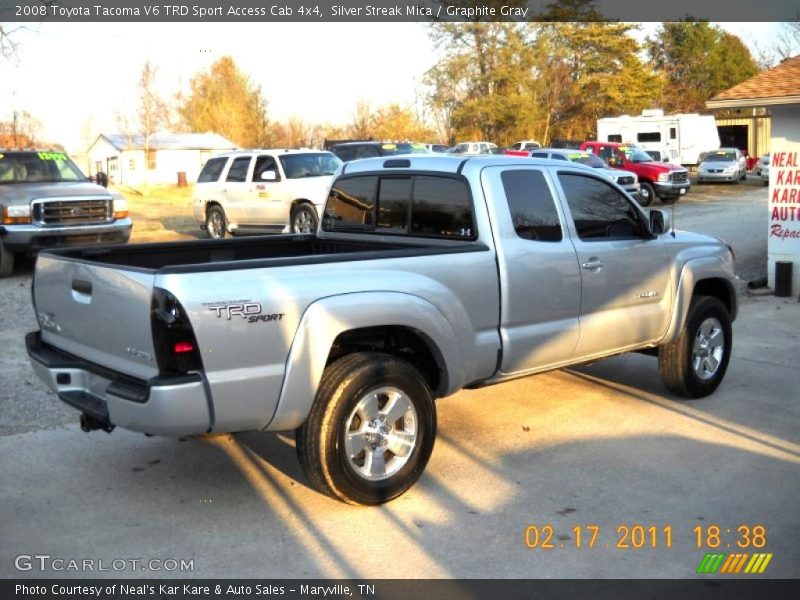 Silver Streak Mica / Graphite Gray 2008 Toyota Tacoma V6 TRD Sport Access Cab 4x4