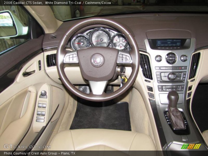 White Diamond Tri-Coat / Cashmere/Cocoa 2008 Cadillac CTS Sedan
