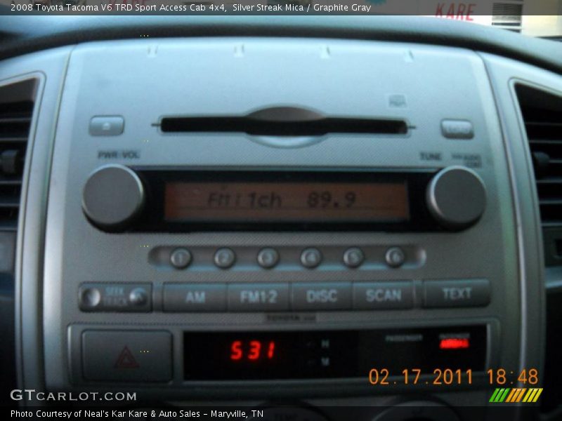 Silver Streak Mica / Graphite Gray 2008 Toyota Tacoma V6 TRD Sport Access Cab 4x4