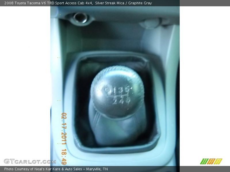 Silver Streak Mica / Graphite Gray 2008 Toyota Tacoma V6 TRD Sport Access Cab 4x4
