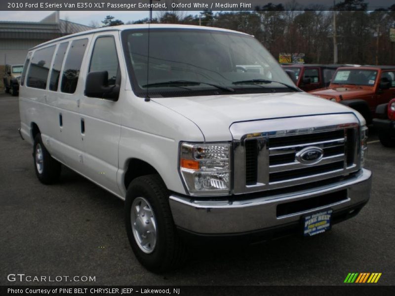 Oxford White / Medium Flint 2010 Ford E Series Van E350 XLT Passenger Extended