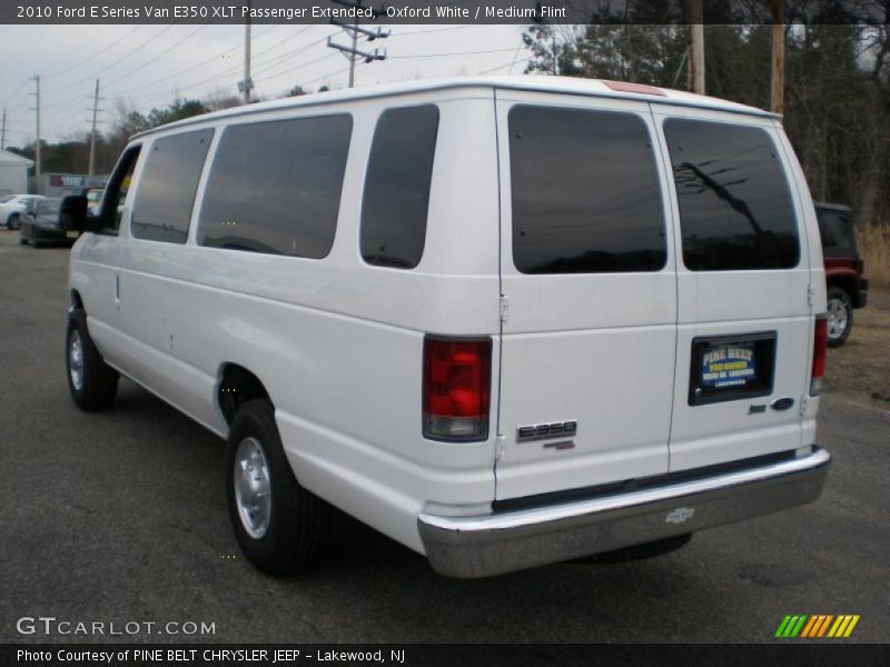Oxford White / Medium Flint 2010 Ford E Series Van E350 XLT Passenger Extended