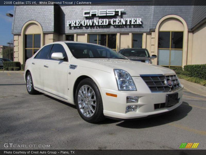 White Diamond Tricoat / Cashmere 2008 Cadillac STS V6