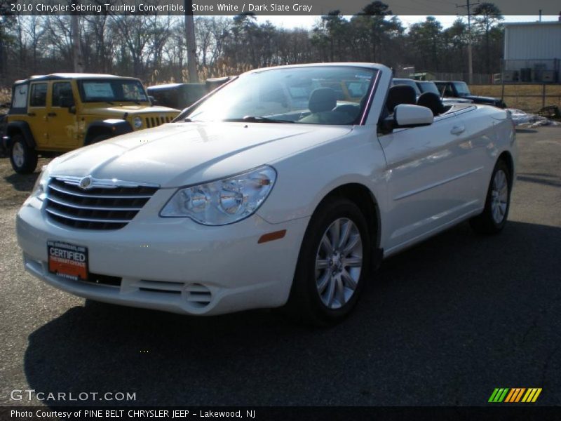 Stone White / Dark Slate Gray 2010 Chrysler Sebring Touring Convertible