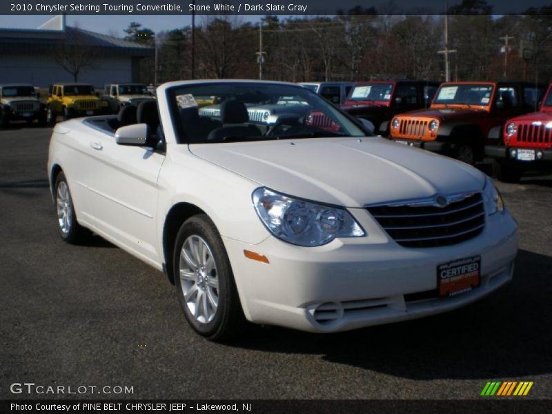 Stone White / Dark Slate Gray 2010 Chrysler Sebring Touring Convertible