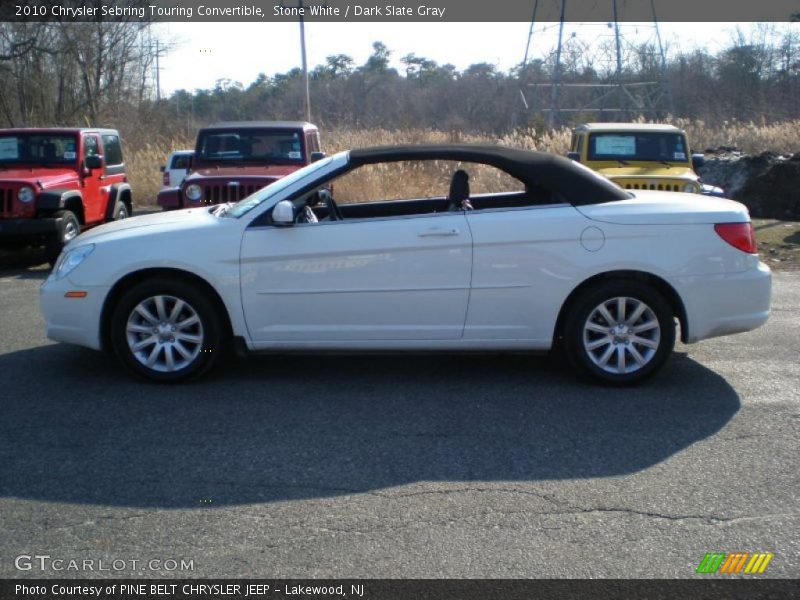 Stone White / Dark Slate Gray 2010 Chrysler Sebring Touring Convertible