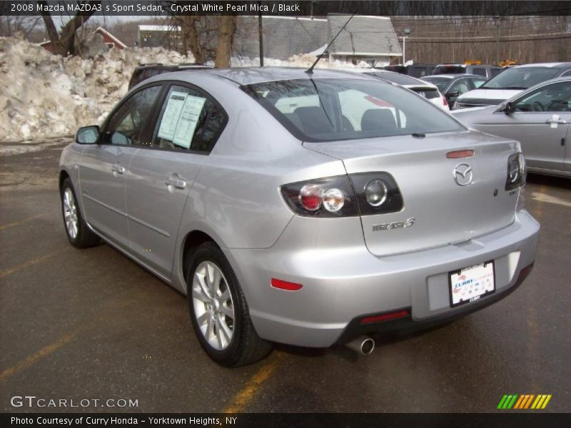 Crystal White Pearl Mica / Black 2008 Mazda MAZDA3 s Sport Sedan