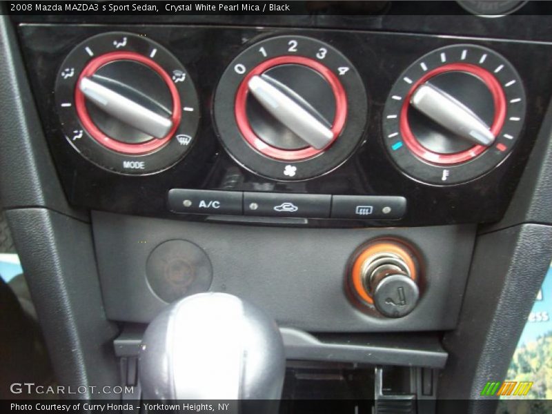 Crystal White Pearl Mica / Black 2008 Mazda MAZDA3 s Sport Sedan