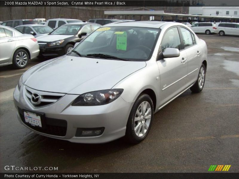 Crystal White Pearl Mica / Black 2008 Mazda MAZDA3 s Sport Sedan
