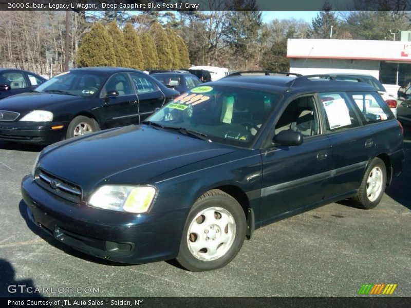 Deep Sapphire Blue Pearl / Gray 2000 Subaru Legacy L Wagon