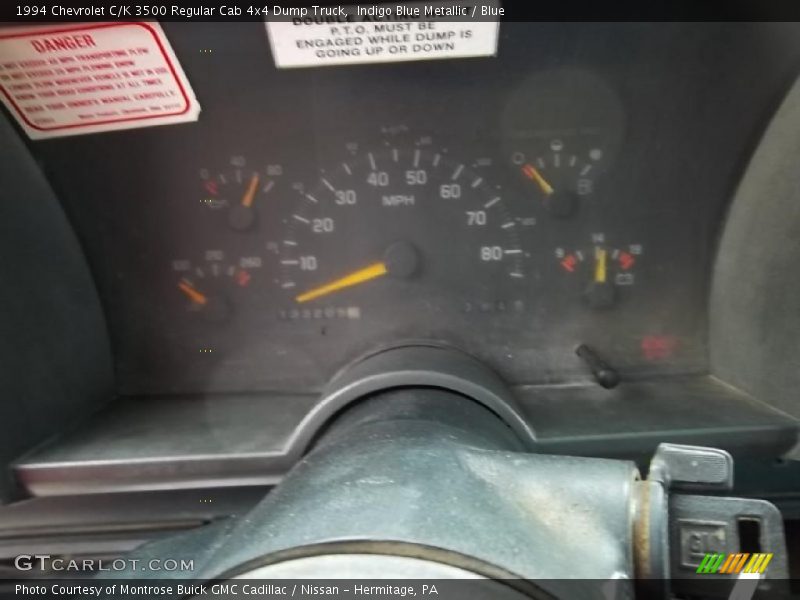 Indigo Blue Metallic / Blue 1994 Chevrolet C/K 3500 Regular Cab 4x4 Dump Truck