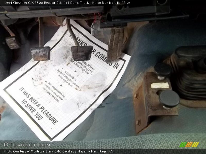 Indigo Blue Metallic / Blue 1994 Chevrolet C/K 3500 Regular Cab 4x4 Dump Truck