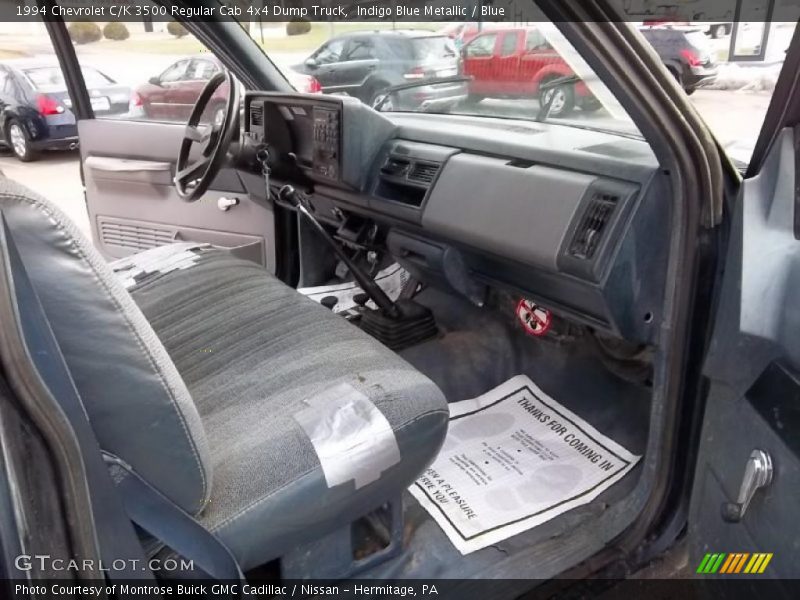 Indigo Blue Metallic / Blue 1994 Chevrolet C/K 3500 Regular Cab 4x4 Dump Truck