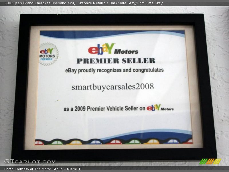 Graphite Metallic / Dark Slate Gray/Light Slate Gray 2002 Jeep Grand Cherokee Overland 4x4