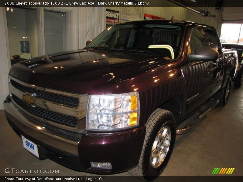 Dark Cherry Metallic / Ebony 2008 Chevrolet Silverado 1500 Z71 Crew Cab 4x4