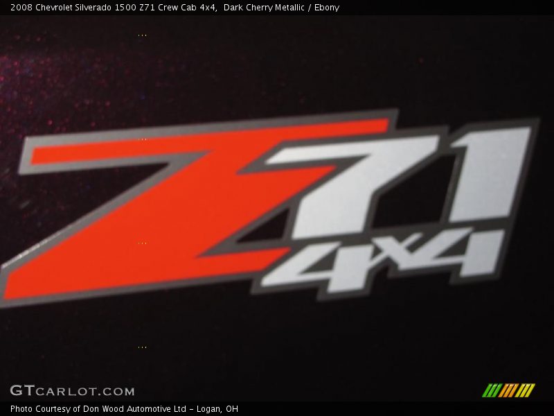 Dark Cherry Metallic / Ebony 2008 Chevrolet Silverado 1500 Z71 Crew Cab 4x4