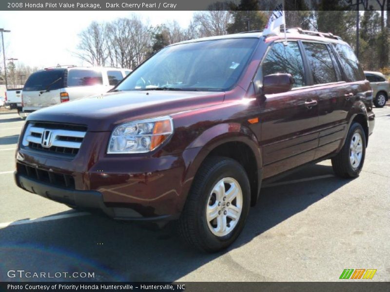 Dark Cherry Pearl / Gray 2008 Honda Pilot Value Package
