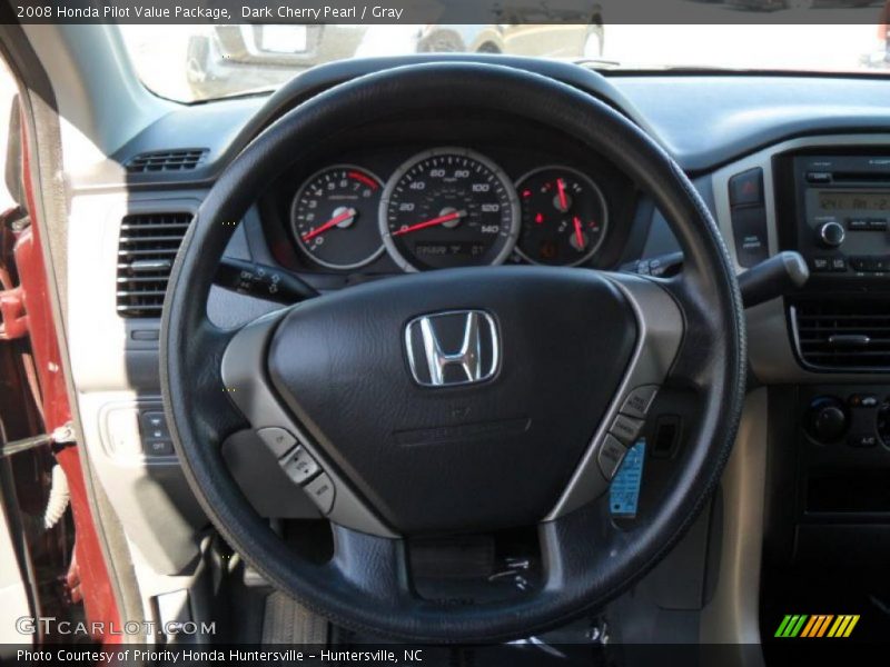 Dark Cherry Pearl / Gray 2008 Honda Pilot Value Package