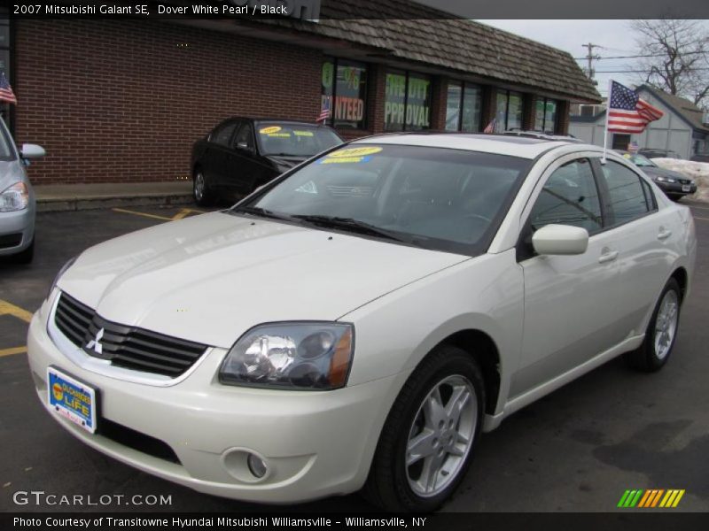 Dover White Pearl / Black 2007 Mitsubishi Galant SE