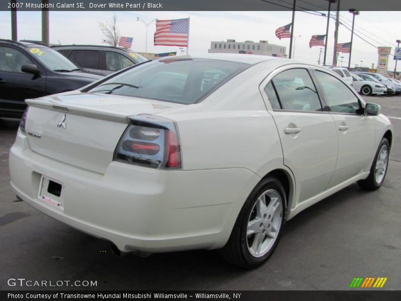 Dover White Pearl / Black 2007 Mitsubishi Galant SE