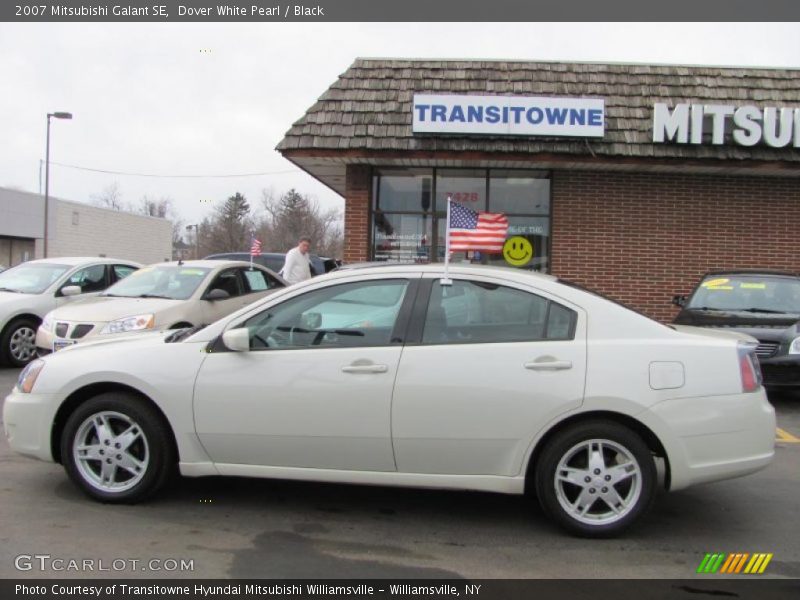 Dover White Pearl / Black 2007 Mitsubishi Galant SE