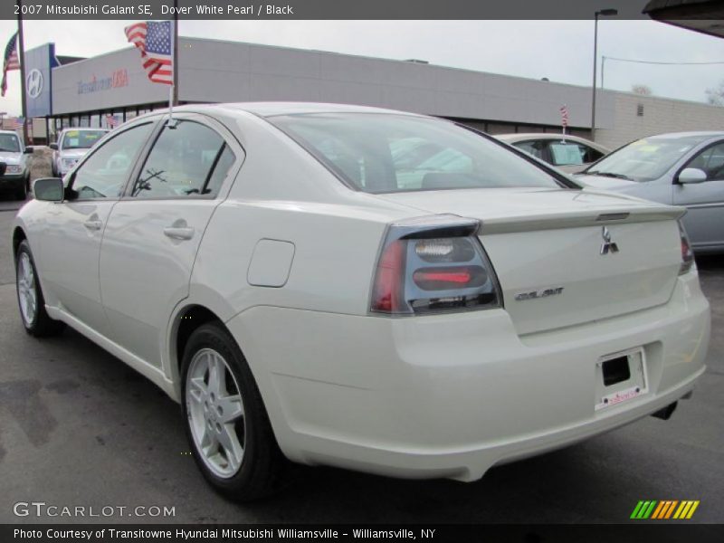 Dover White Pearl / Black 2007 Mitsubishi Galant SE