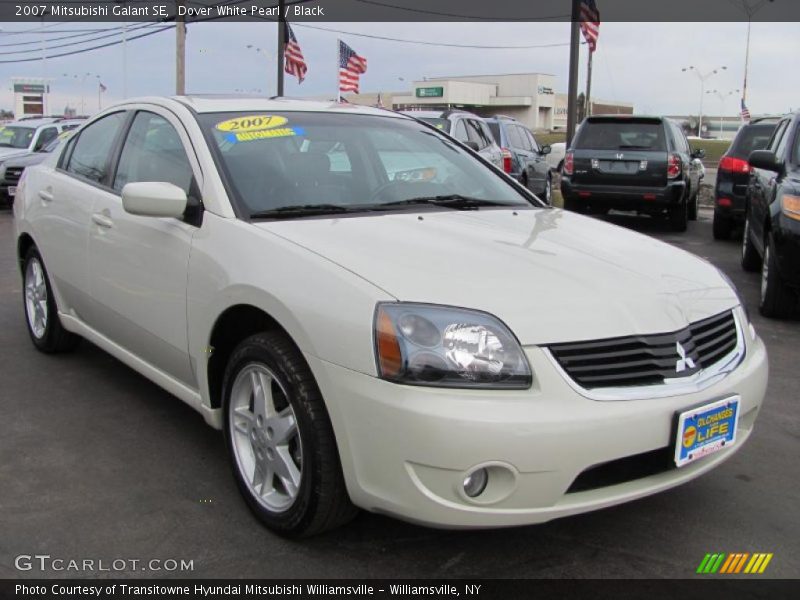 Dover White Pearl / Black 2007 Mitsubishi Galant SE