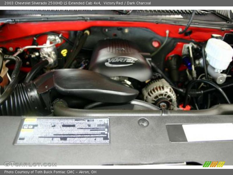 Victory Red / Dark Charcoal 2003 Chevrolet Silverado 2500HD LS Extended Cab 4x4