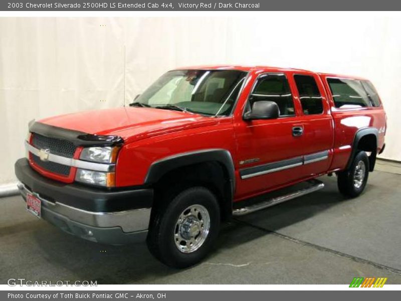Victory Red / Dark Charcoal 2003 Chevrolet Silverado 2500HD LS Extended Cab 4x4