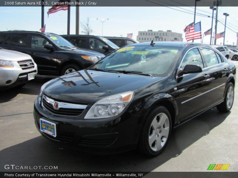 Carbon Flash Black / Gray 2008 Saturn Aura XE 3.5