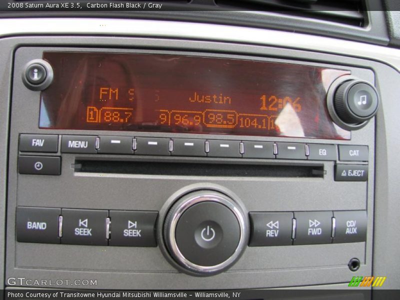 Carbon Flash Black / Gray 2008 Saturn Aura XE 3.5
