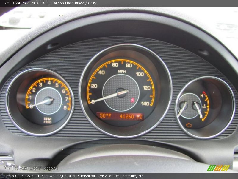 Carbon Flash Black / Gray 2008 Saturn Aura XE 3.5