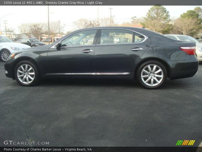 Smokey Granite Gray Mica / Light Gray 2009 Lexus LS 460 L AWD