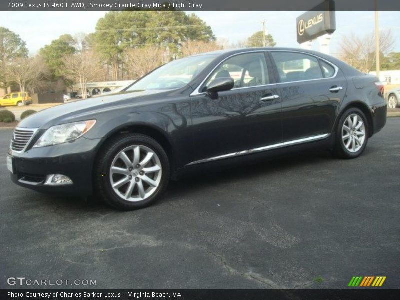 Smokey Granite Gray Mica / Light Gray 2009 Lexus LS 460 L AWD