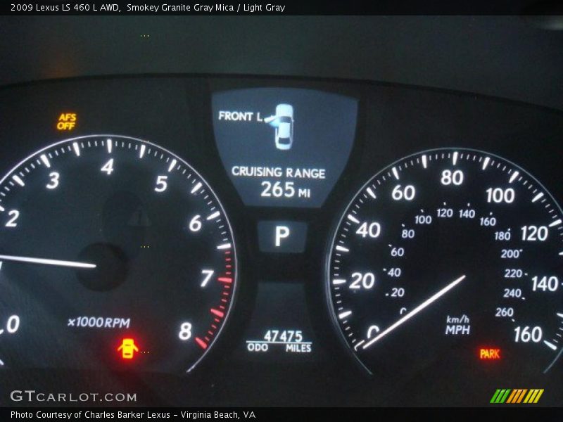 Smokey Granite Gray Mica / Light Gray 2009 Lexus LS 460 L AWD