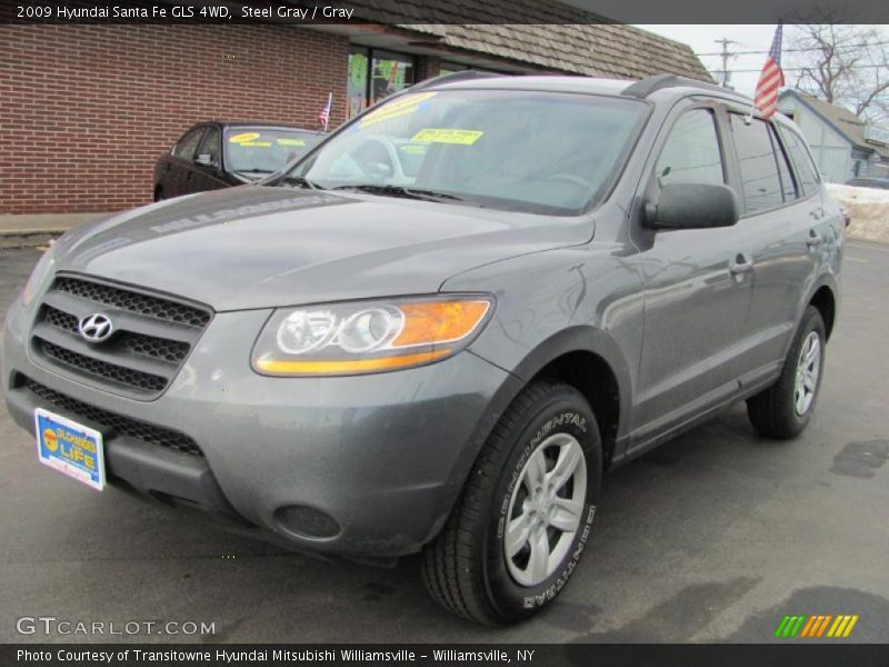 Steel Gray / Gray 2009 Hyundai Santa Fe GLS 4WD