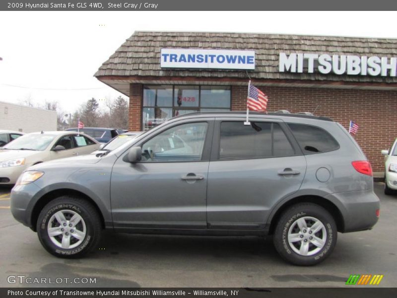 Steel Gray / Gray 2009 Hyundai Santa Fe GLS 4WD