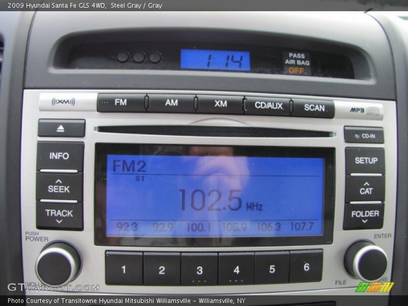 Steel Gray / Gray 2009 Hyundai Santa Fe GLS 4WD