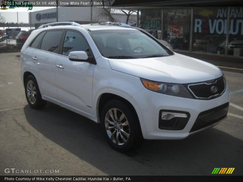 Snow White Pearl / Black 2011 Kia Sorento SX V6 AWD
