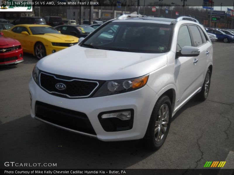 Snow White Pearl / Black 2011 Kia Sorento SX V6 AWD