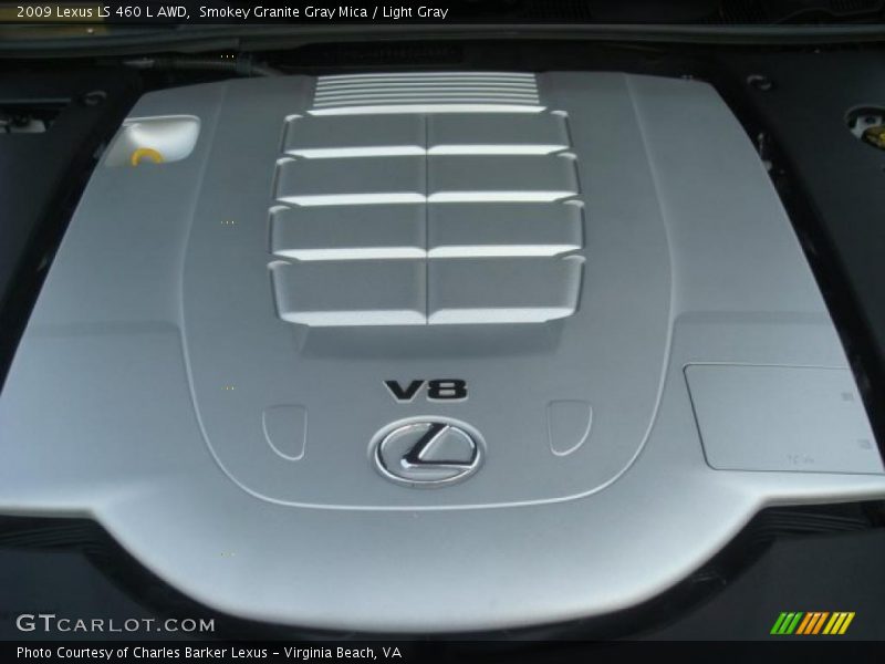 Smokey Granite Gray Mica / Light Gray 2009 Lexus LS 460 L AWD