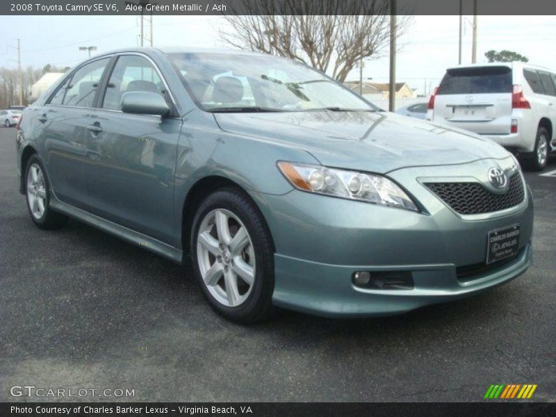 Aloe Green Metallic / Ash 2008 Toyota Camry SE V6