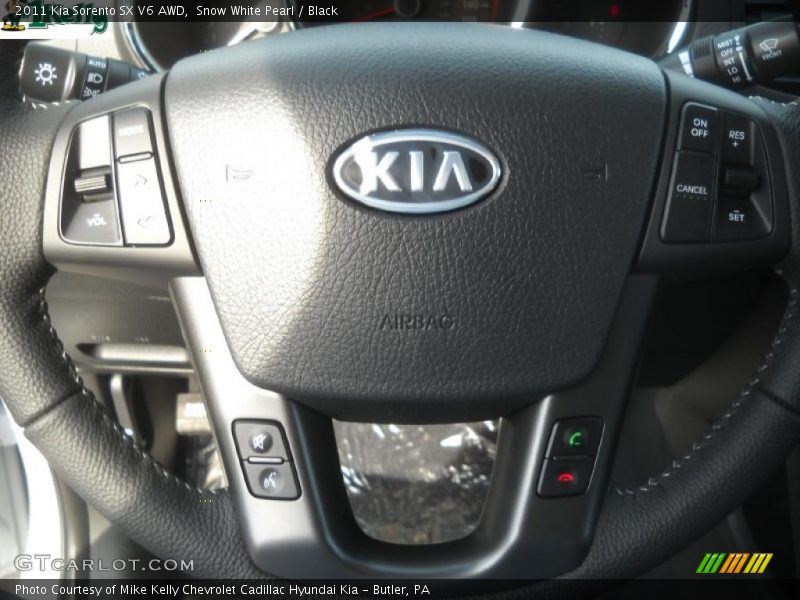 Snow White Pearl / Black 2011 Kia Sorento SX V6 AWD