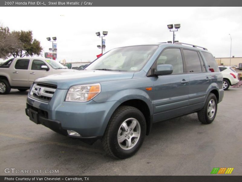 Steel Blue Metallic / Gray 2007 Honda Pilot EX-L