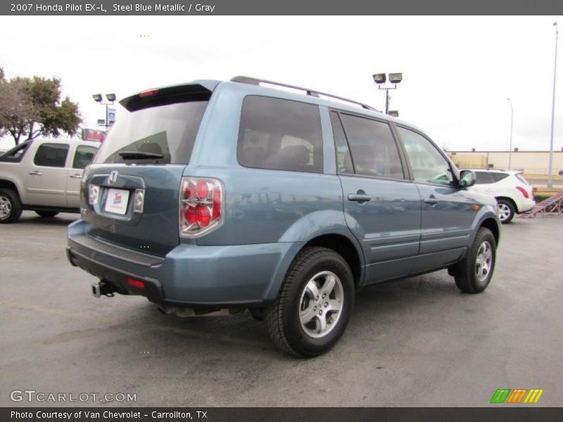 Steel Blue Metallic / Gray 2007 Honda Pilot EX-L